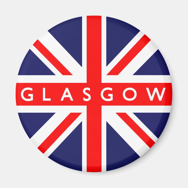Glasgow UK Flag Magnet (Front)