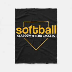 Glasgow Yellow Jackets Softll Home Plate Fleece Blanket