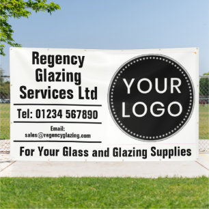 Glass and Glazing Banner with Your Logo