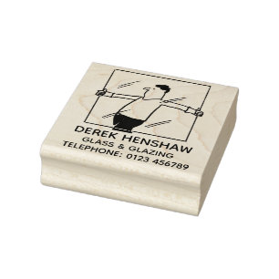 Glass and Glazing Worker. Glass Manufacturing Rubber Stamp