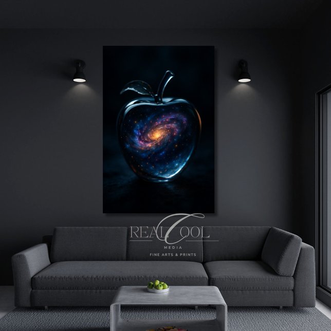 Glass Apple Galaxy Cosmic Surreal Art  Poster (Creator Uploaded)