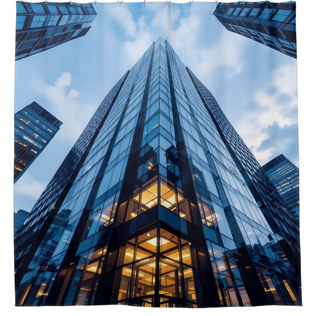 Glass Ascension -  Shower Curtain (Front)