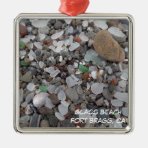 Glass Beach Fort Bragg California Xmas Ornament