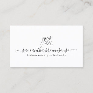 Glass Bead Jewellery Maker Handmade Craft Script Business Card