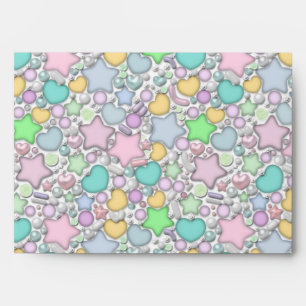 Glass beads, jewellery envelope