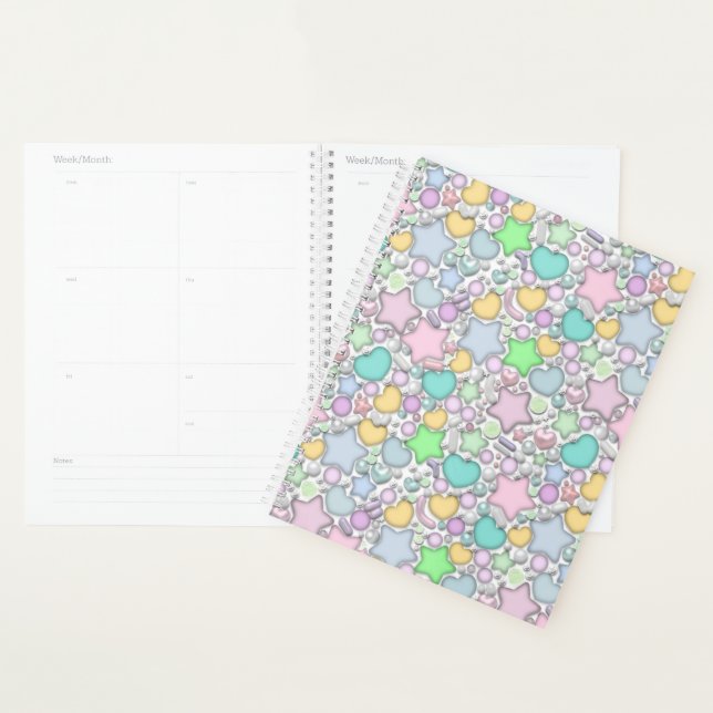 Glass beads, jewellery planner (Display)