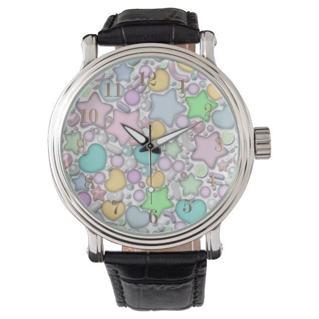 Glass beads, jewellery watch (Front)