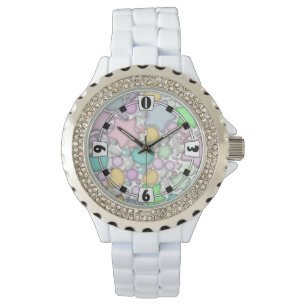 Glass beads, jewelry watch