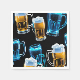 Glass Beer Mugs Napkin