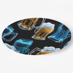 Glass Beer Mugs Paper Plate
