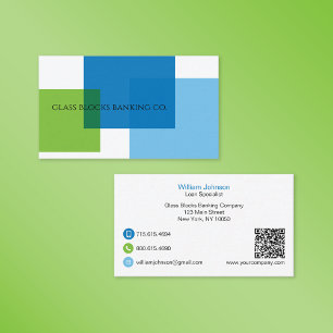 Glass Blocks Banking Company Business Card