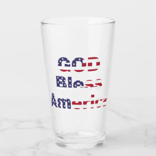 Glass - Bold God Bless America Celebration Tumbler