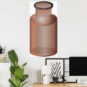 Glass Bottle Vase Poster