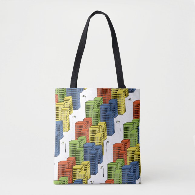 Glass Bottles, Abstract Pattern Design. Tote Bag (Front)