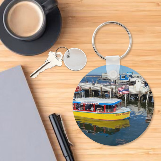 Glass Bottom Boat - Monterey CA  Key Ring (Creator Uploaded)