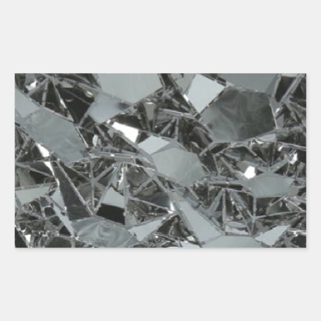 Glass Broken Pieces Rectangular Sticker (Front)