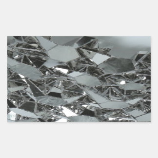 Glass Broken Pieces Rectangular Sticker