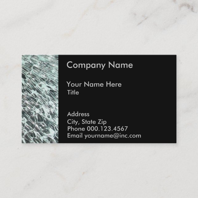 Glass Business Card Template (Front)