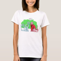 Glass Cat Pink Kitten Land of Oz Narcissists  T-Sh