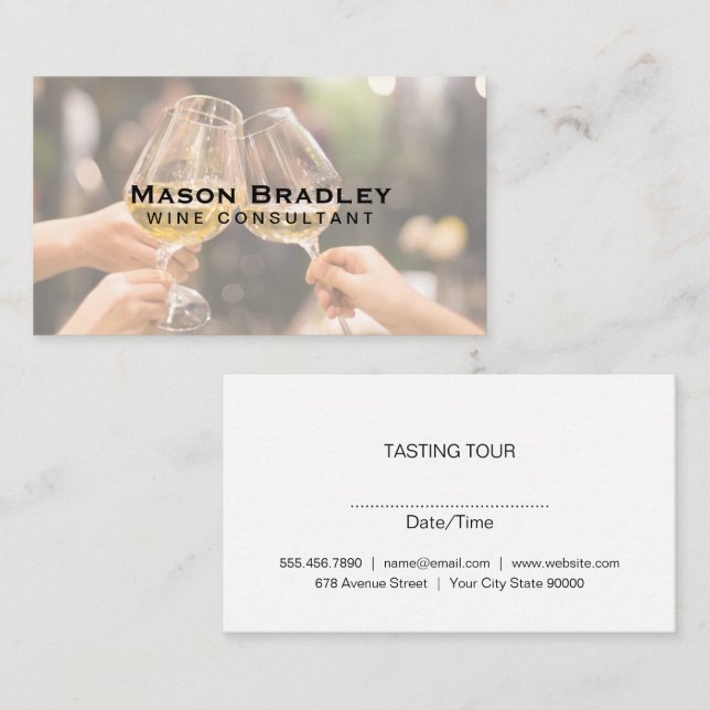 Glass Cheers | Winery Business Card (Front/Back)