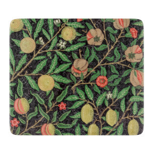 GLASS CHOPPING BOARD : WILLIAM MORRIS POMEGRANATE