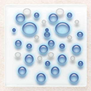 Glass Coaster - 3D Bubbles