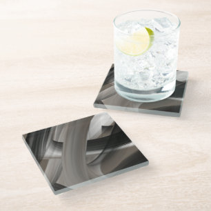 Glass Coaster Abstract Home Terra’s Tender Whisper