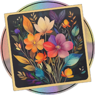 Glass COASTER - Beautiful & Colourful Flowers