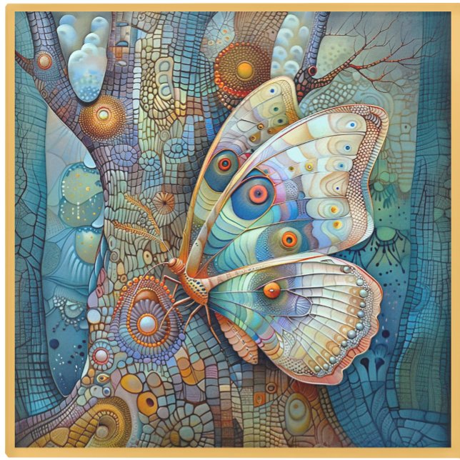 GLASS COASTER - Blue Butterfly in a Blue World (Creator Uploaded)