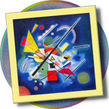 Glass COASTER - "Blue Painting" (1924) - Kandinsky