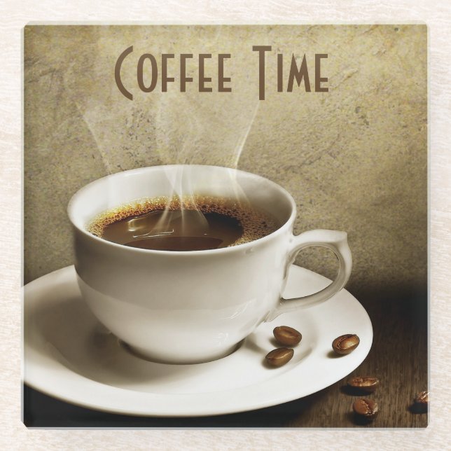 Glass Coaster/Coffee Time Coaster (Front)
