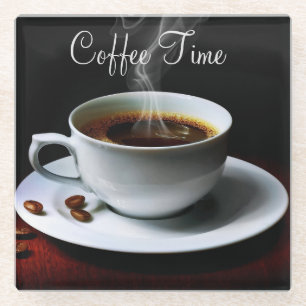 Glass Coaster/Coffee Time Coaster