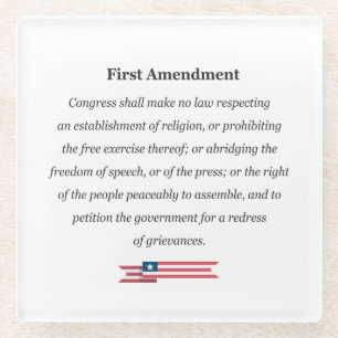 Glass Coaster First Amendment USA