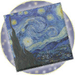 Glass COASTER "Starry Night" - Vincent van Gogh<br><div class="desc">An image of "Starry Night" (1889) by Vincent van Gogh is featured on this square glass Coaster. ►The image cannot be removed or replaced. ►Customise/personalise by adding custom text in your choice of font (style, colour, size), or an additional image or a logo. Makes a colourful and interesting gift. ►Design...</div>