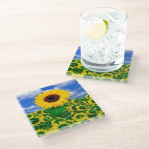 Glass Coaster-Sunflowers Coaster