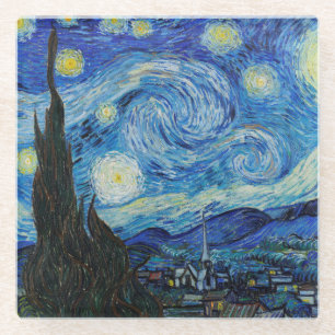 GLASS COASTER : VAN GOGH : STARRY NIGHT