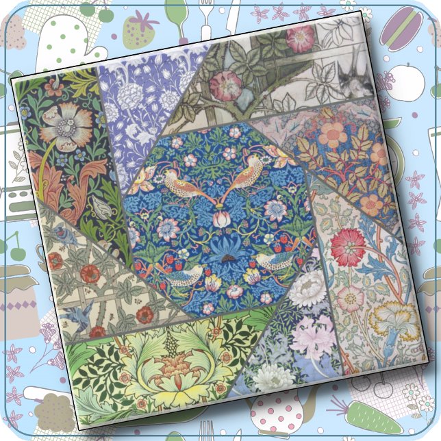 Glass COASTER - William Morris Image Collage (Creator Uploaded)