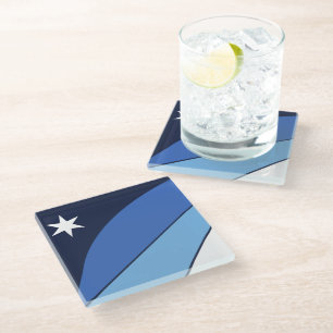 Glass coaster with flag of Columbia, SC