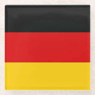 Glass coaster with flag of Germany
