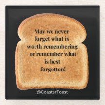  Glass Coaster with Funny Witty Toast