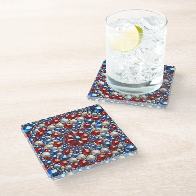 Glass coaster with Netherlands Colours (Angled)