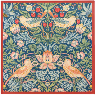 Glass COASTER - Wm. Morris Strawberry Thief Design