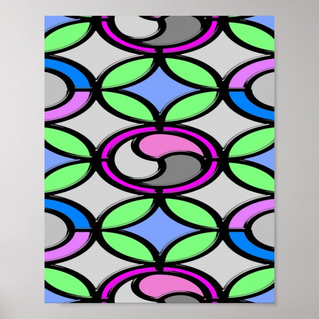 Glass colored tiled poster (Front)