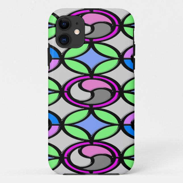 Glass coloured tiled Case-Mate iPhone case (Back)