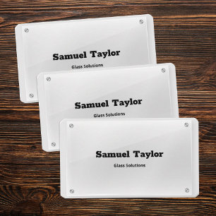 Glass Company Business Card