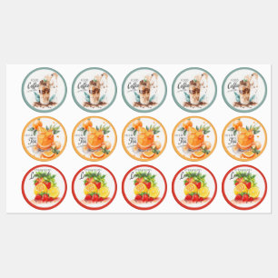 Glass Container Drink Labels