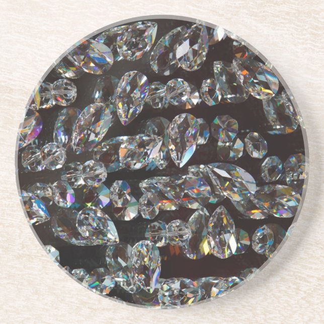 Glass Crystals Reflections Coaster (Front)