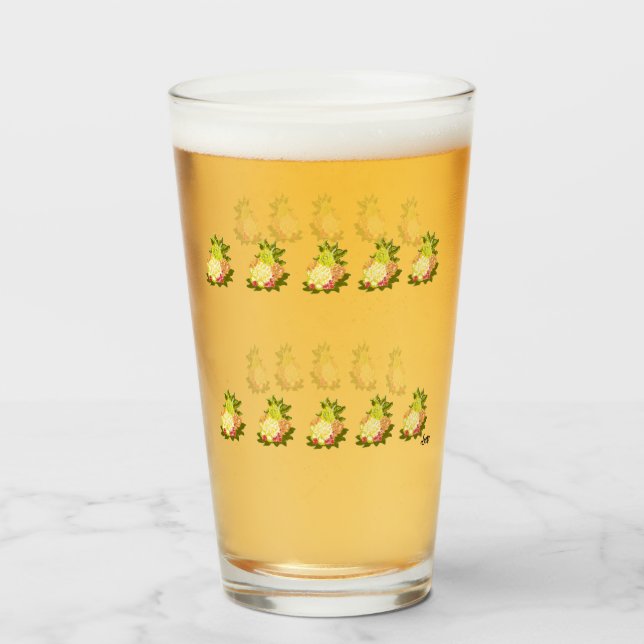 Glass Cup : Tropics Feeling  (Front Filled)