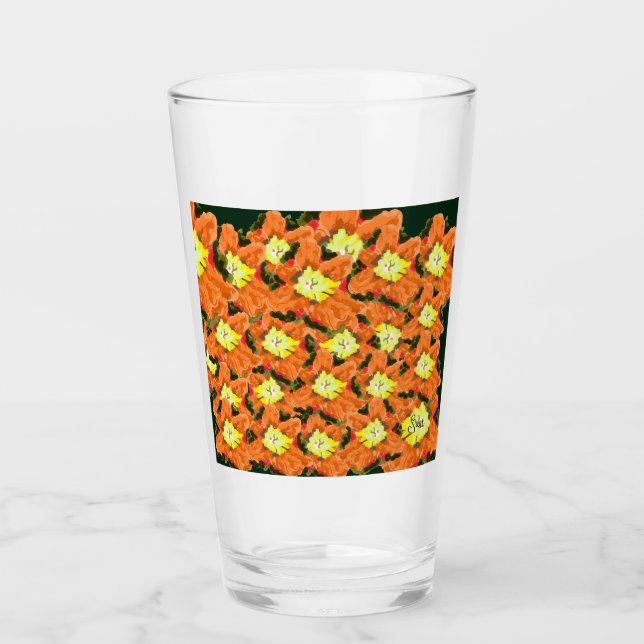 Glass Cup : Wild Flower's (Front)
