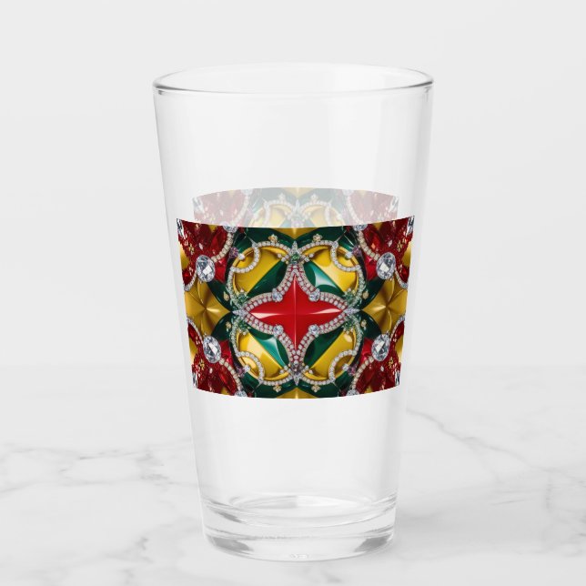 Glass cup with Los Angeles Colours (Front)